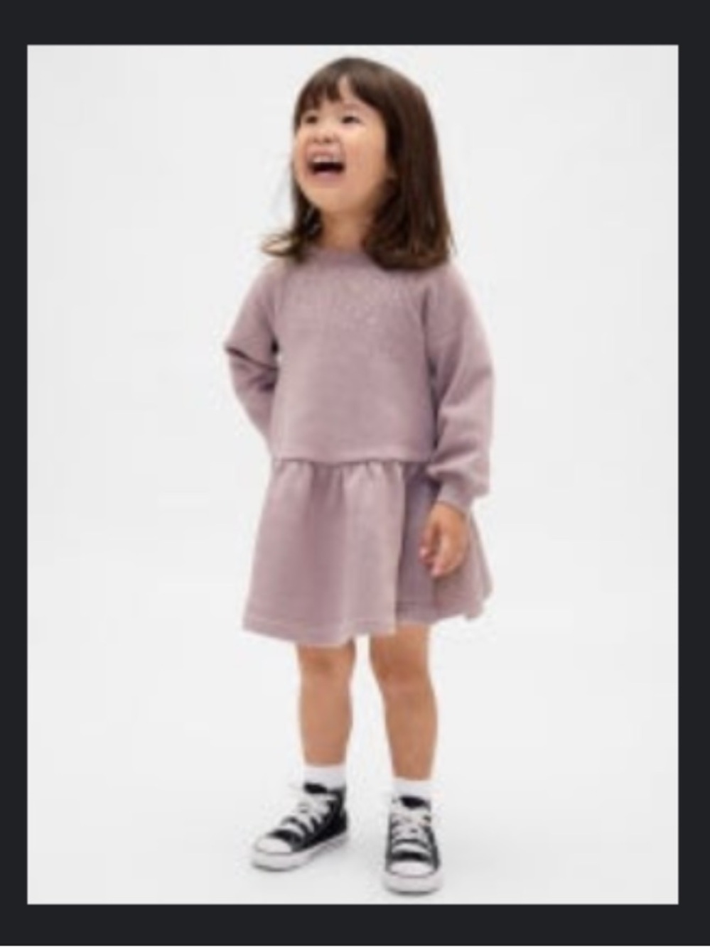 GAP toddler girls sweatshirt dress (quail brown color)